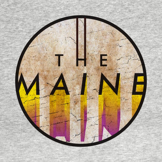 The Maine - VINTAGE YELLOW CIRCLE by GLOBALARTWORD